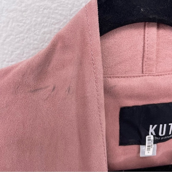 Kut from the Kloth Blush Pink Flowy Drapey Soft Blazer Jacket Size 4 - Picture 4 of 11